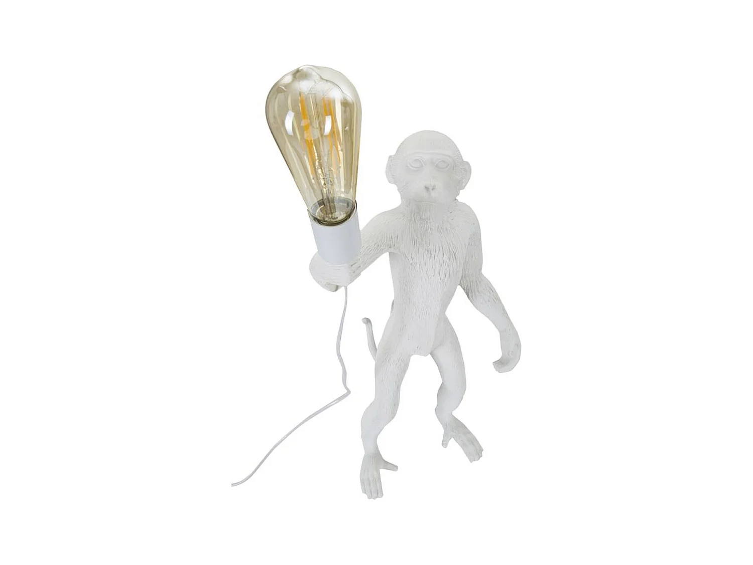Lampa Stołowa Małpa 3, Biały, 26x34x55 cm, Epikasa