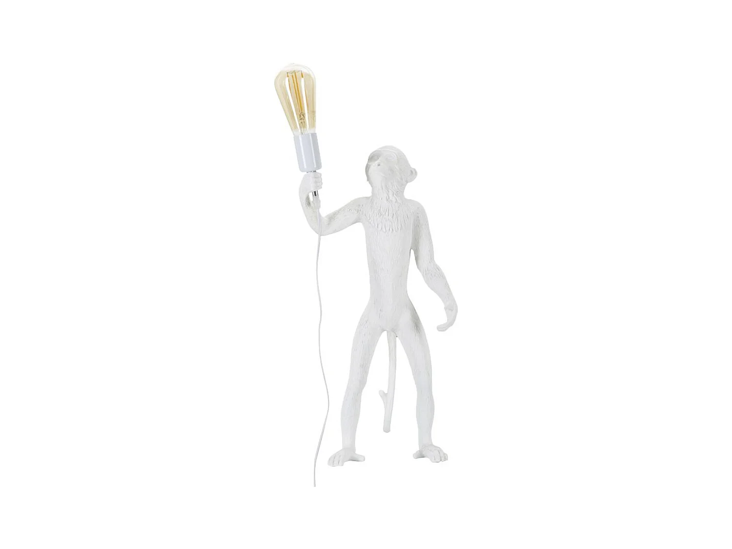 Lampe à Poser Singe 3, Blanc, 26x34x55 cm, Epikasa