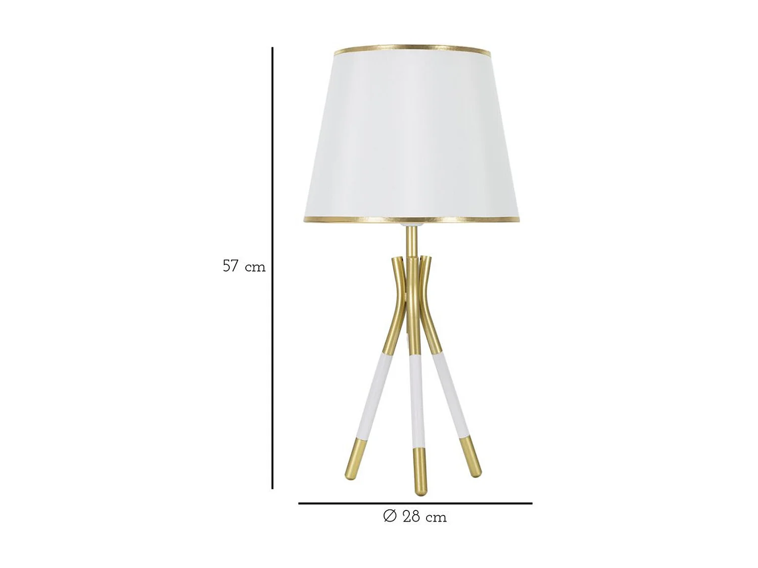 Lampada da Tavolo MF142, Bianco, 28x28x57 cm, Epikasa