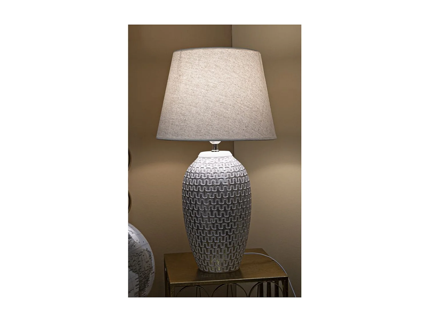 Lampa Stołowa MF160, Biały, 35x35x65 cm, Seven Design