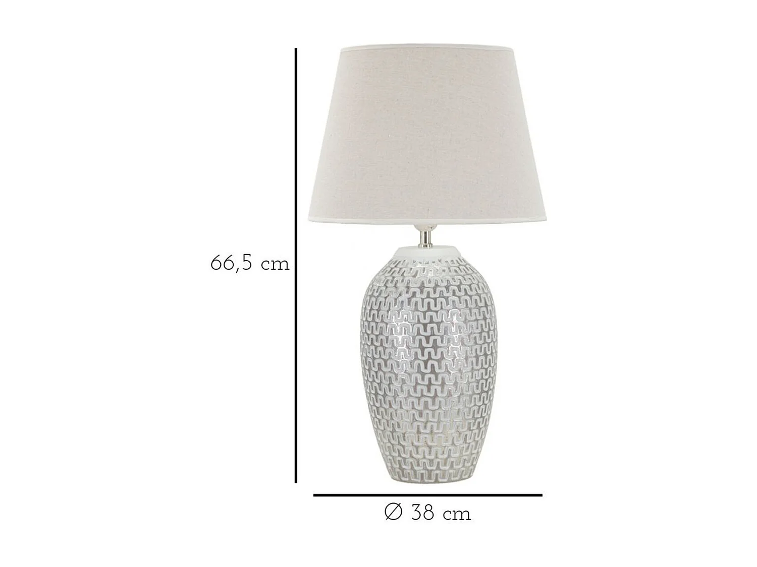 Lampa Stołowa MF160, Biały, 35x35x65 cm, Seven Design
