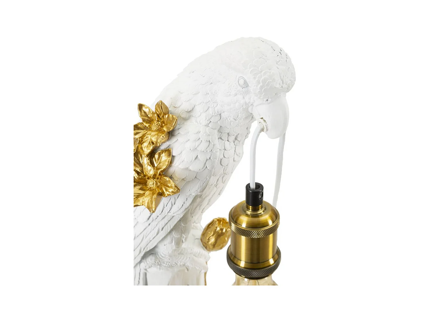 Lampe à Poser Perroquet 1, Blanc, 20x20x50,5 cm, Epikasa