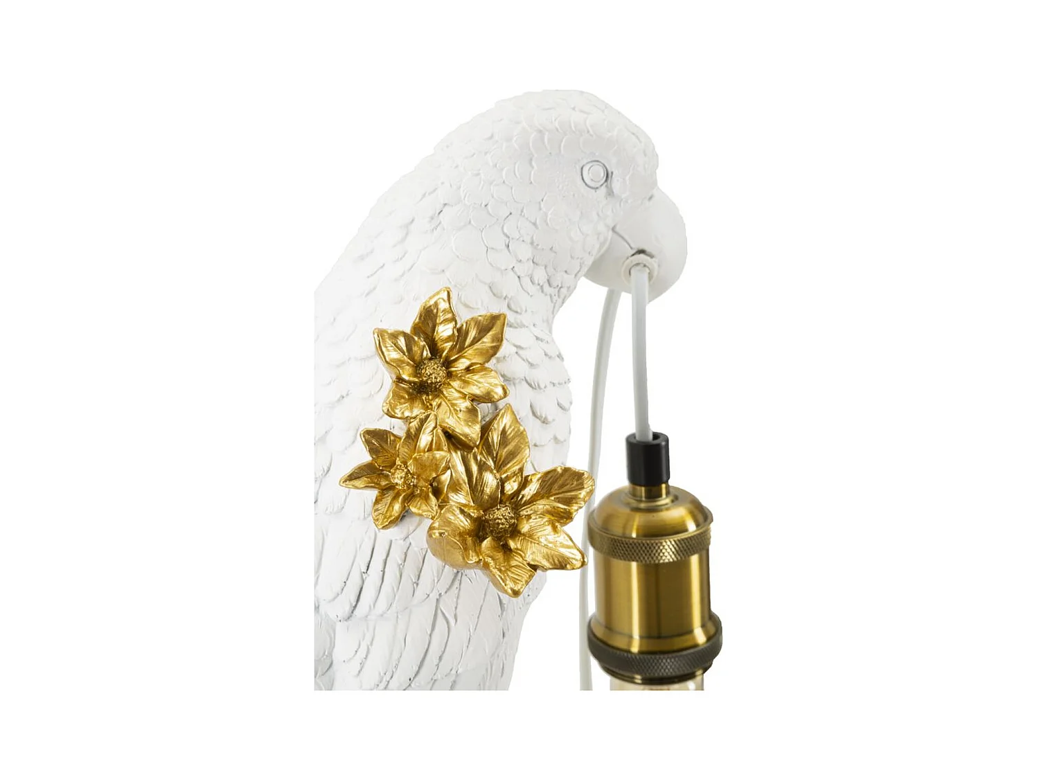 Lampe à Poser Perroquet 1, Blanc, 20x20x50,5 cm, Epikasa