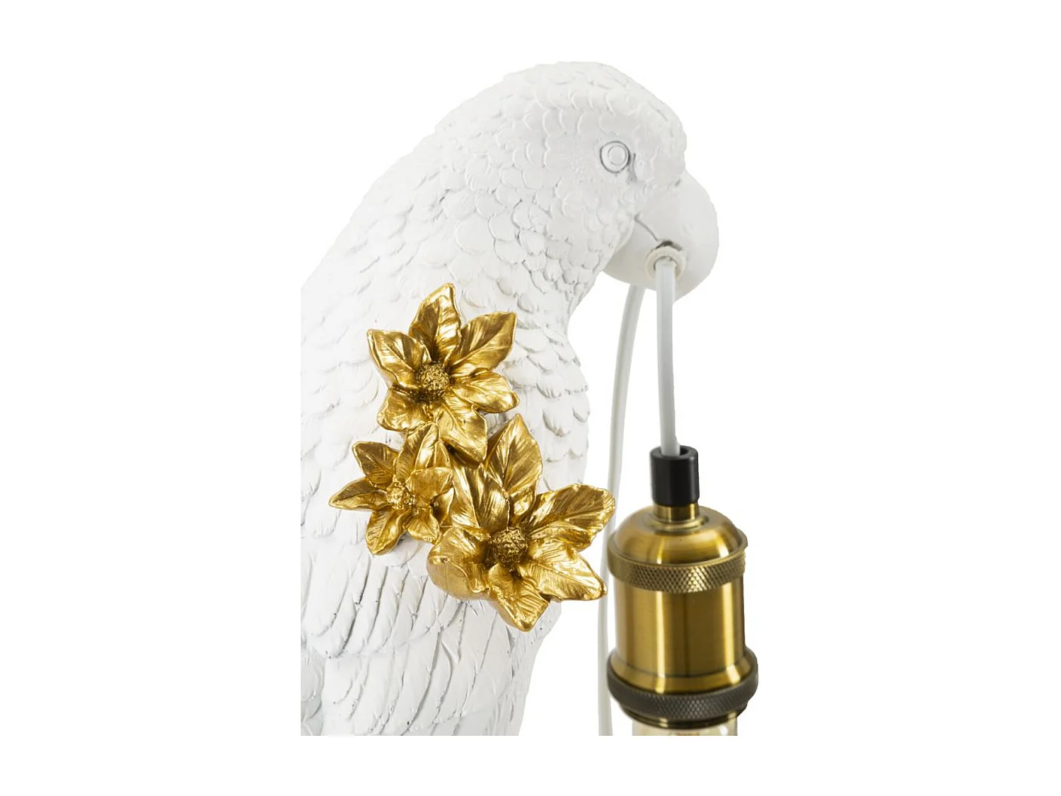 Lampe à Poser Perroquet 1, Blanc, 20x20x50,5 cm, Seven Design