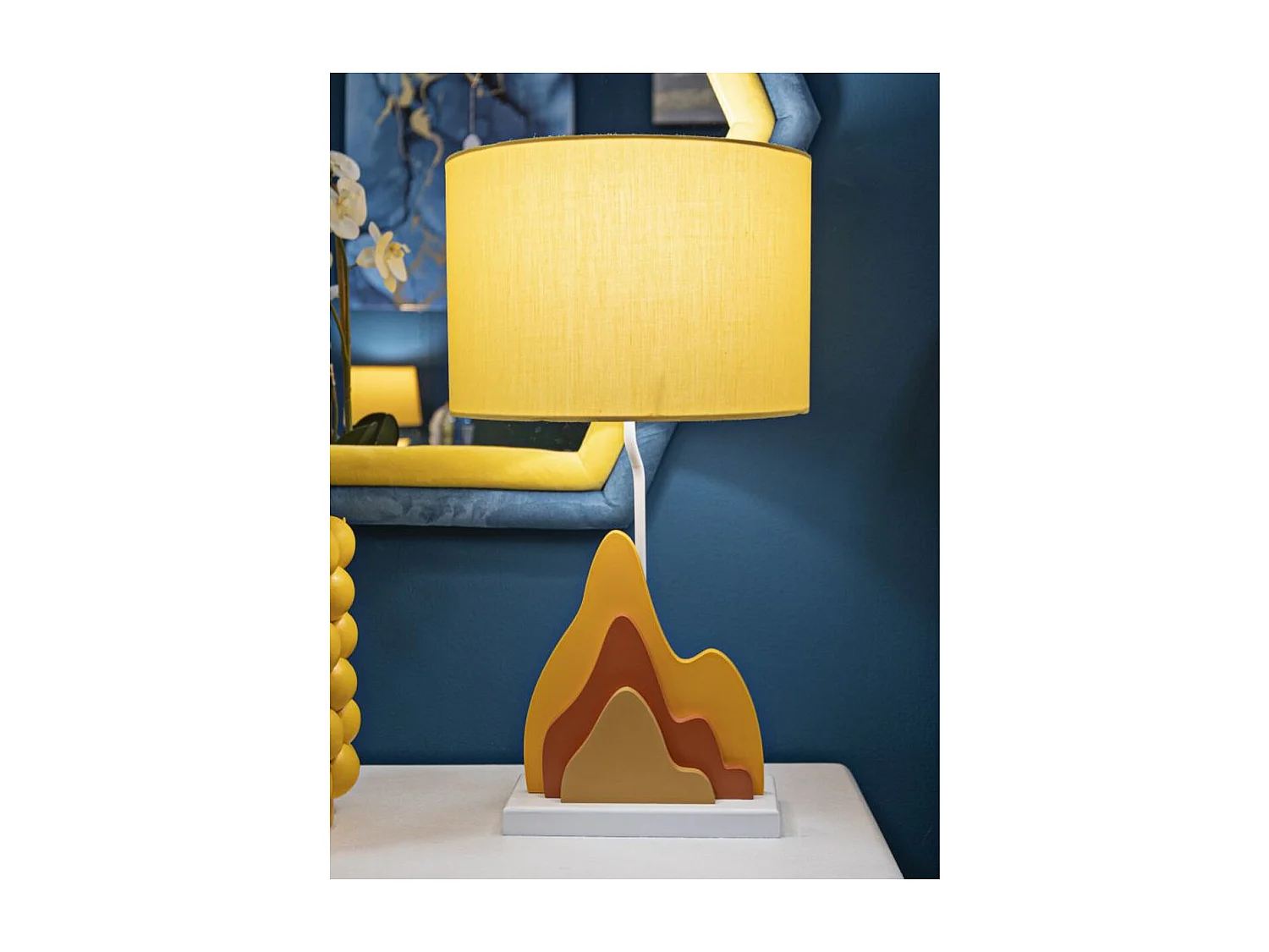 Lampa Stołowa MF121, Pomarańczowy, 30x30x57 cm, Seven Design