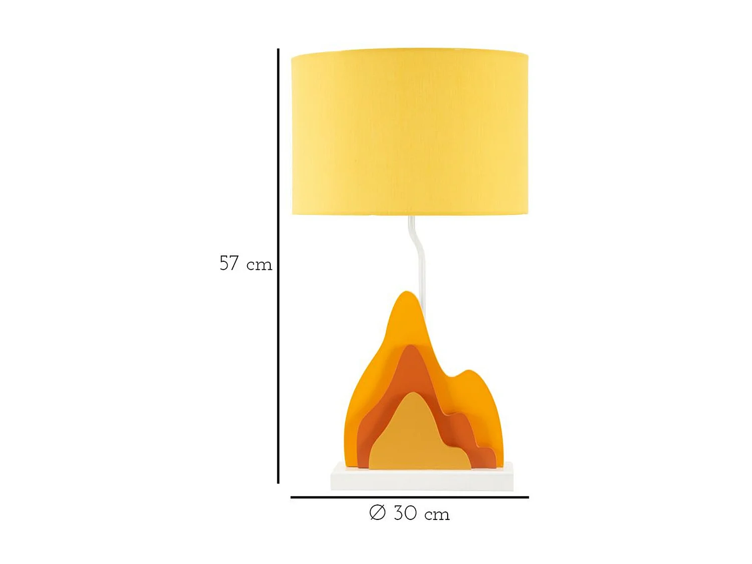 Lampa Stołowa MF121, Pomarańczowy, 30x30x57 cm, Seven Design