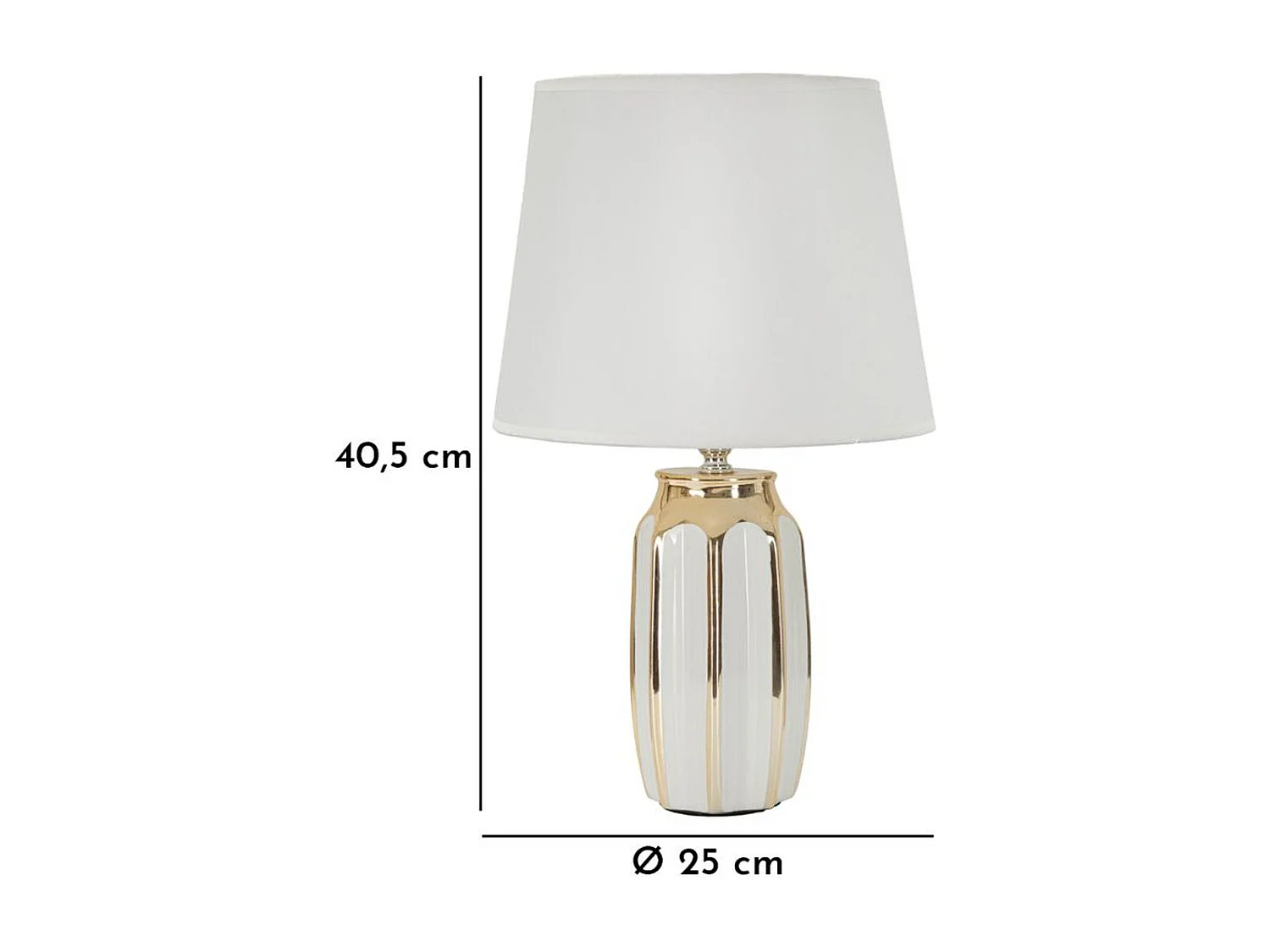 Lampa Stołowa MF116, Biały, 25x25x40,5 cm, Seven Design