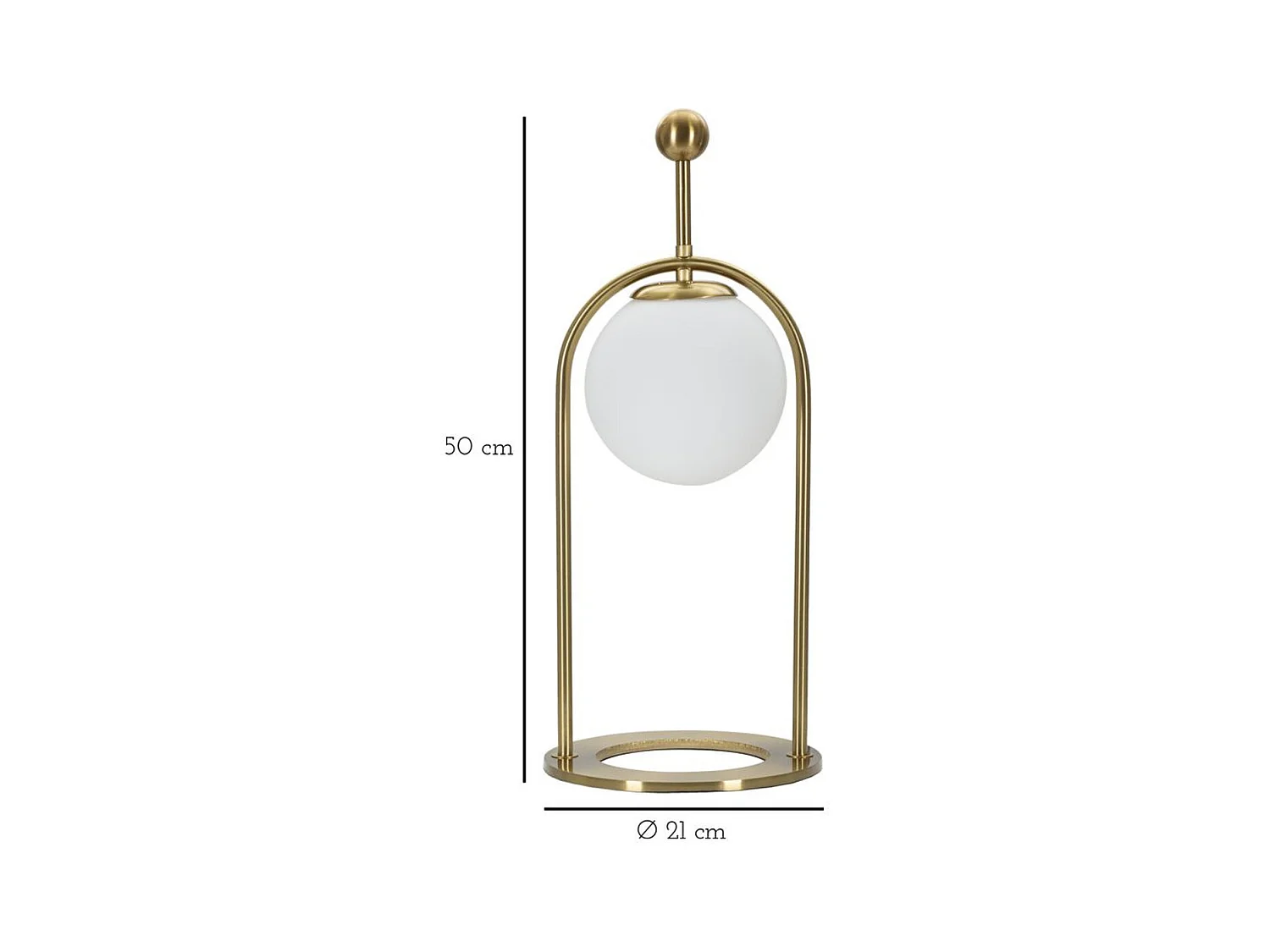 Lampada da Tavolo MF149, Oro, 21x21x50 cm, Epikasa