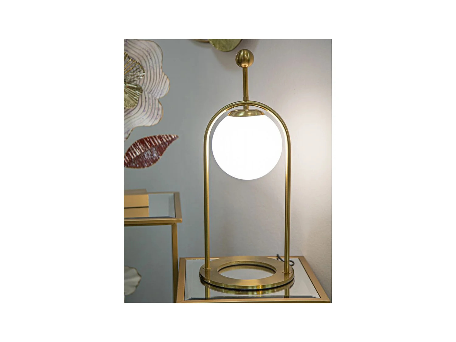 Lampada da Tavolo MF149, Oro, 21x21x50 cm, Epikasa