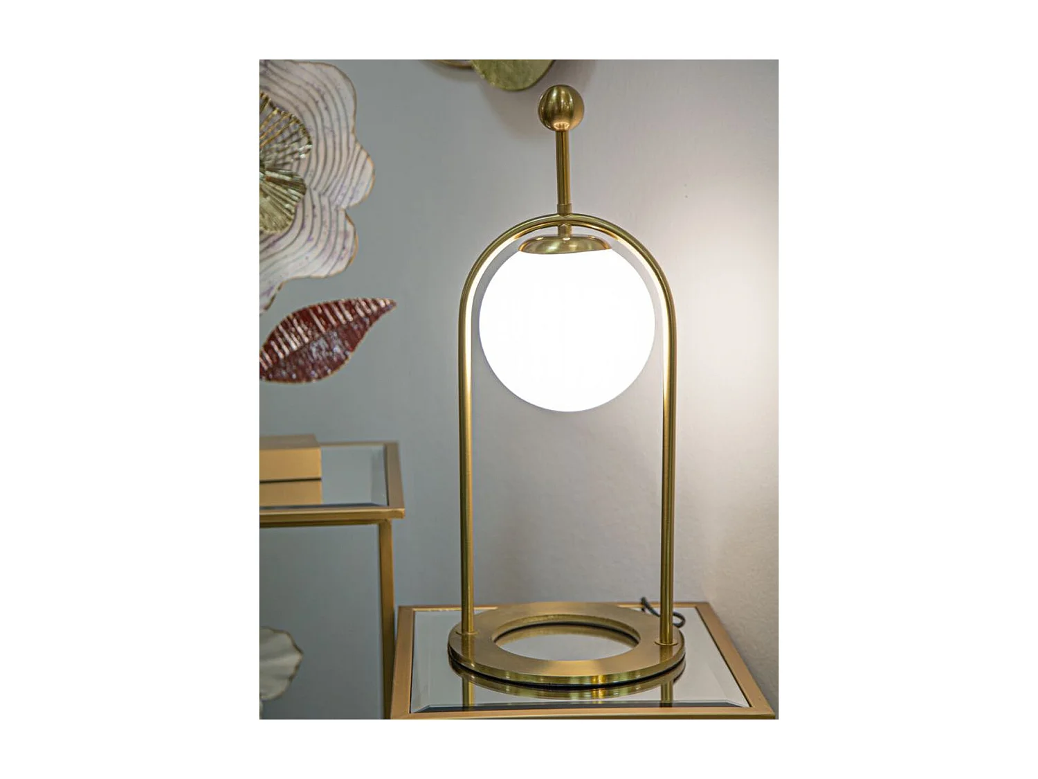 Lampa Stołowa MF149, Złoto, 21x21x50 cm, Seven Design