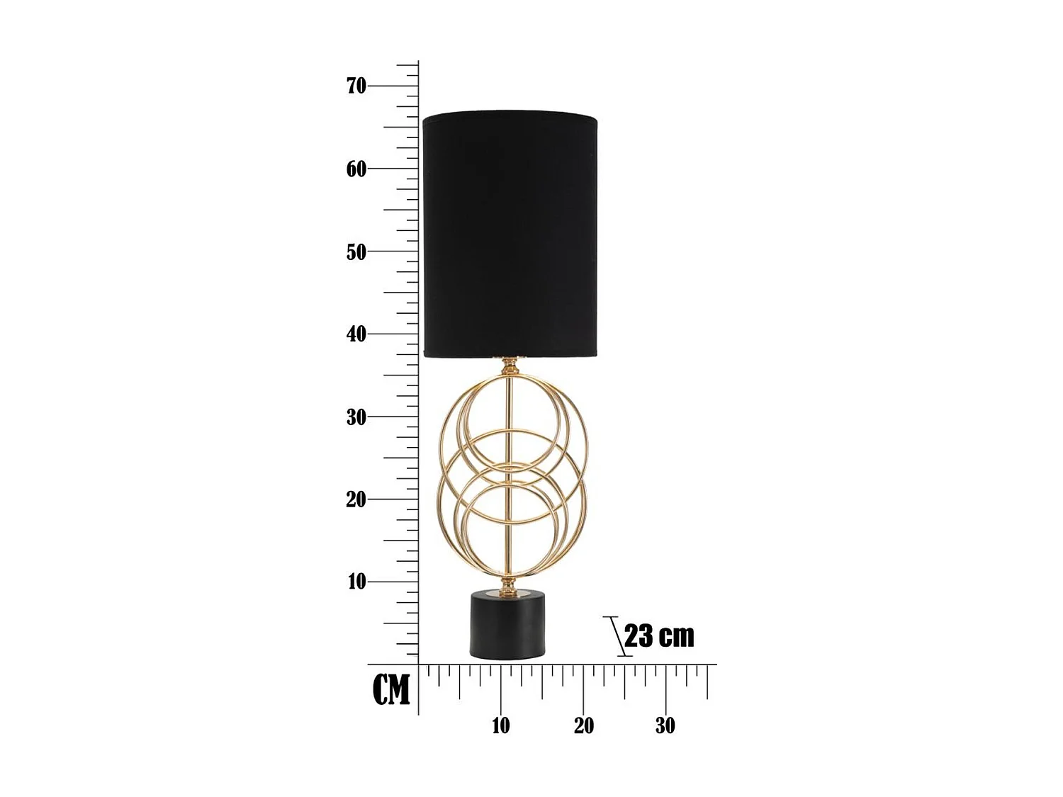 Lampa Stołowa MF134, Czarny, 22,5x22,5x65 cm, Seven Design