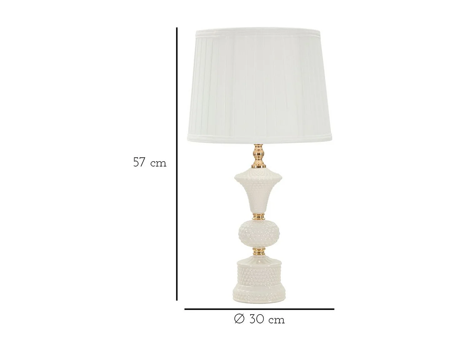 Tafellamp MF104, Wit, 30x30x57 cm, Seven Design