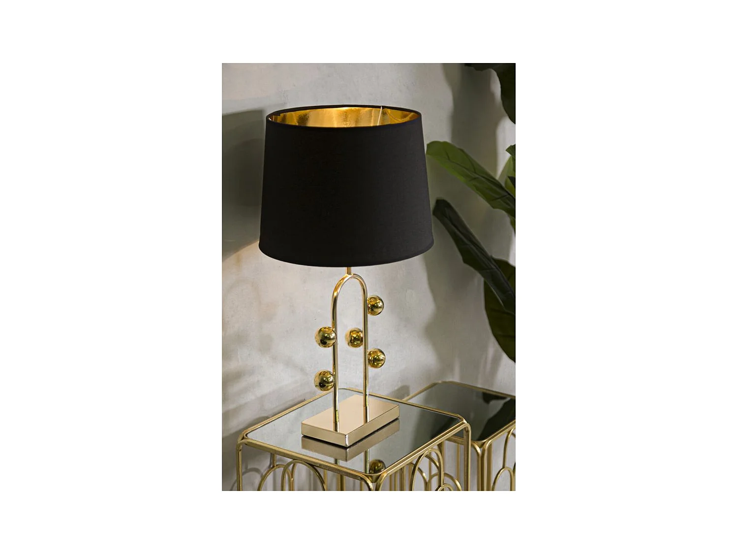 Lampada da Tavolo MF127, Nero, 32,5x32,5x61 cm, Epikasa