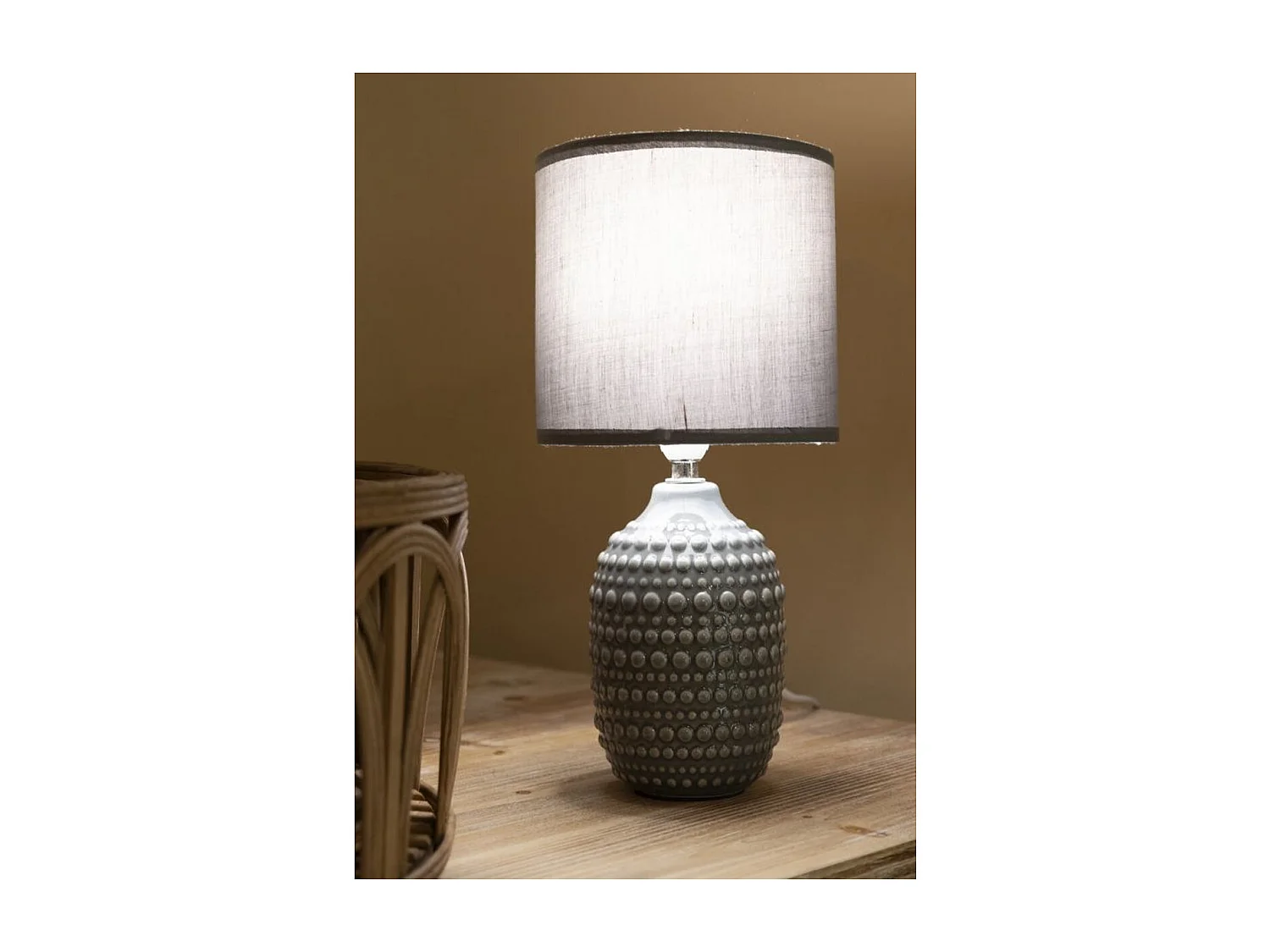 Lampa Stołowa MF94, Szary, 15x15x30,5 cm, Seven Design