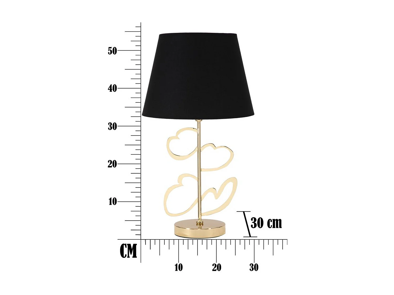 Lampa Stołowa MF126, Czarny, 30x30x54,5 cm, Seven Design