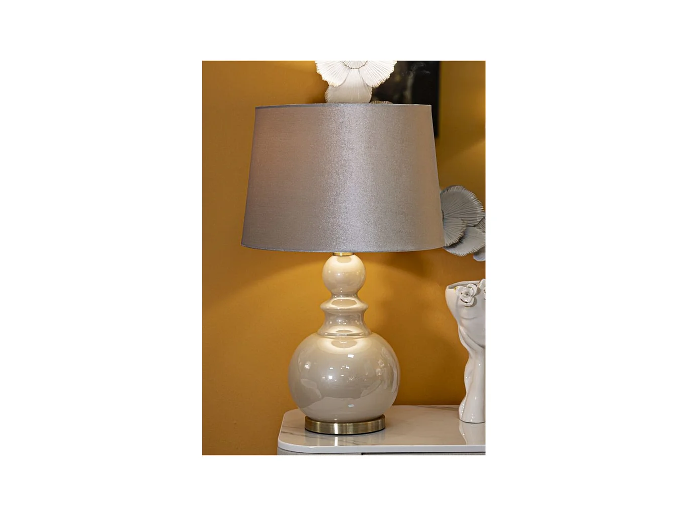 Lampe à Poser MF178, Blanc, 37,5x37,5x61 cm, Epikasa