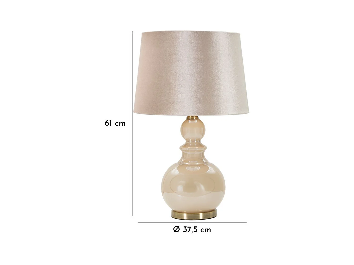 Lampe à Poser MF178, Blanc, 37,5x37,5x61 cm, Epikasa
