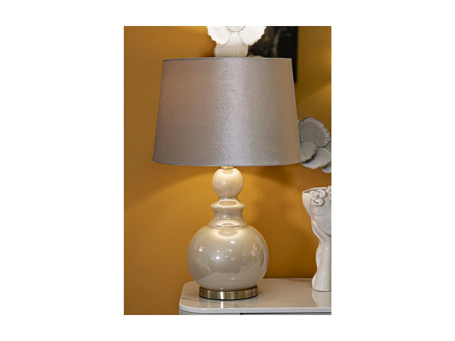 Lampa Stołowa MF178, Biały, 37,5x37,5x61 cm, Epikasa