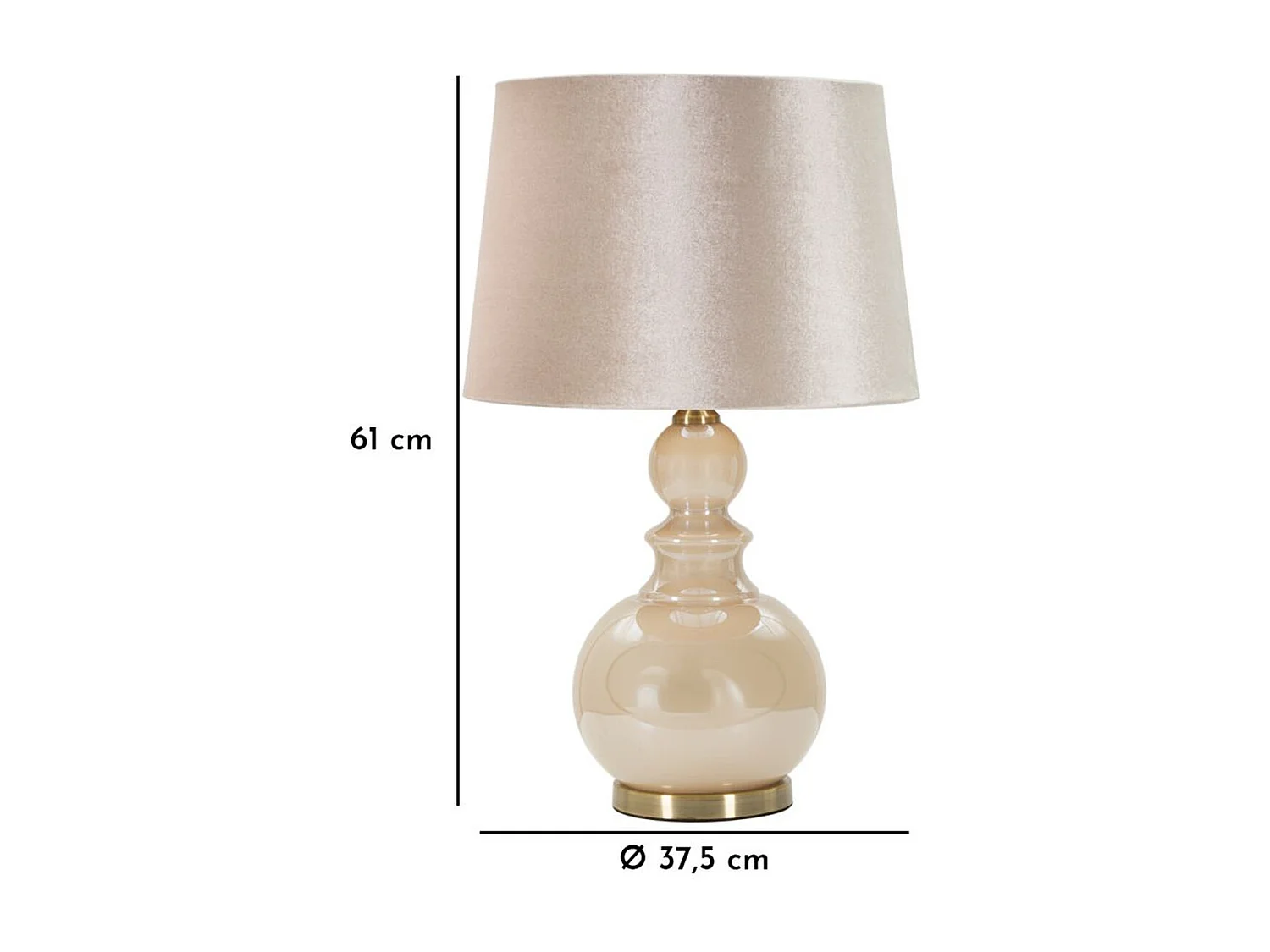 Lampa Stołowa MF178, Biały, 37,5x37,5x61 cm, Epikasa