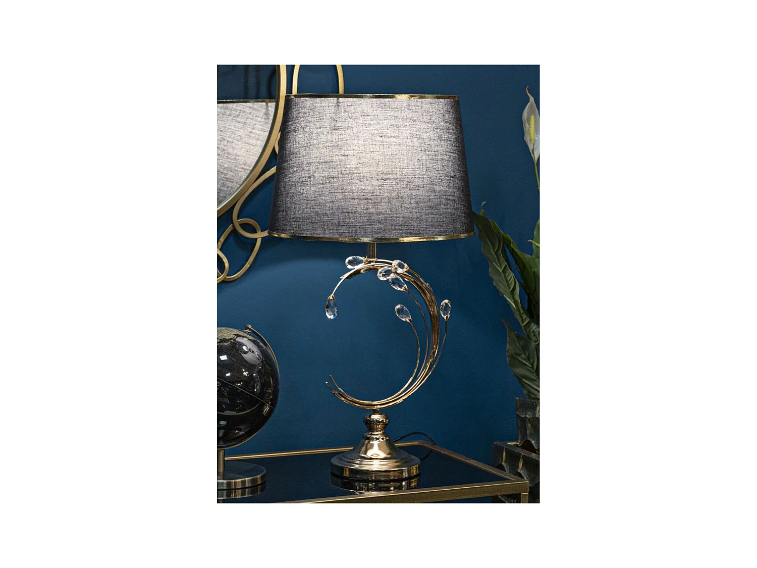 Lampe à Poser MF151, Noir, 36x36x65 cm, Epikasa