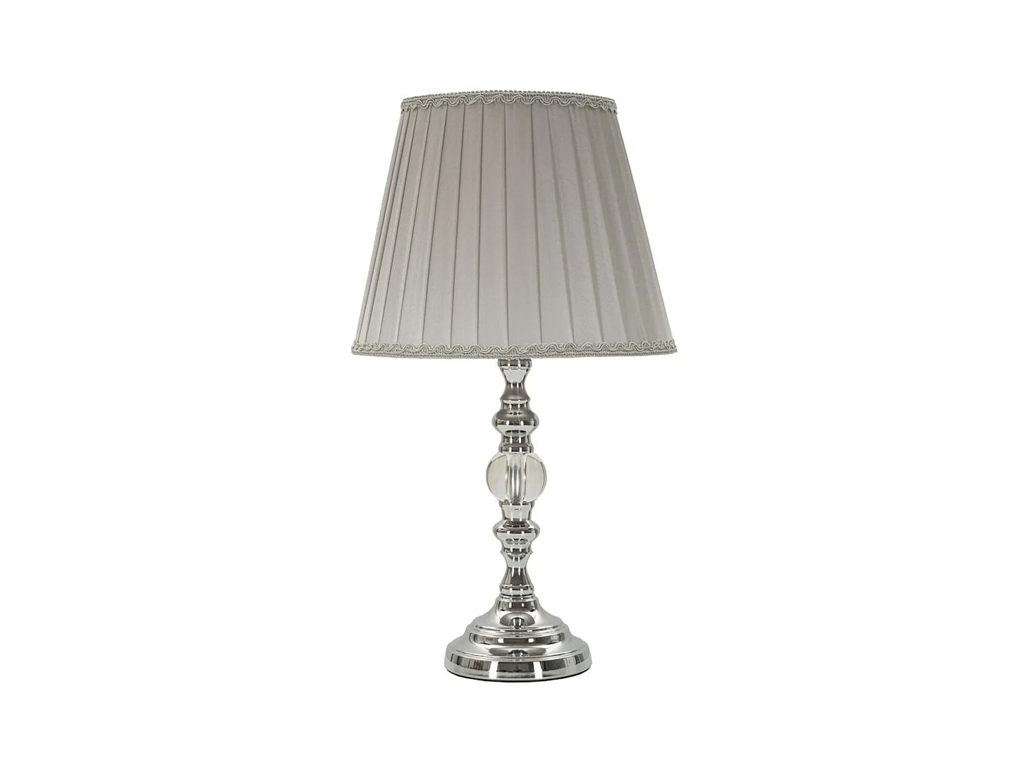 Lampe à Poser MF157, Argent, 25x25x46 cm, Epikasa