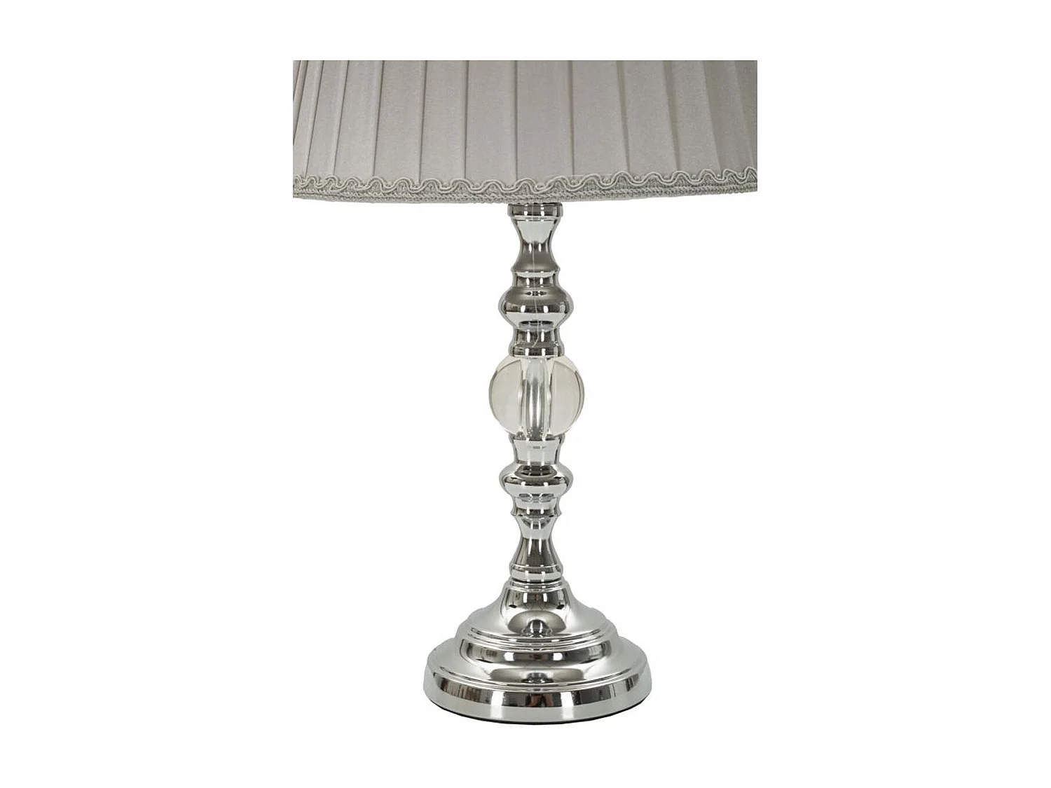 Lampada da Tavolo MF157, Argento, 25x25x46 cm, Epikasa