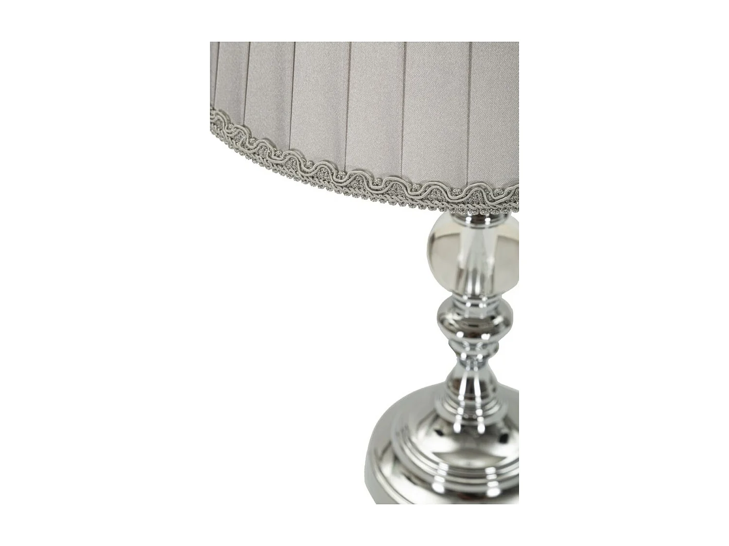 Lampada da Tavolo MF157, Argento, 25x25x46 cm, Epikasa