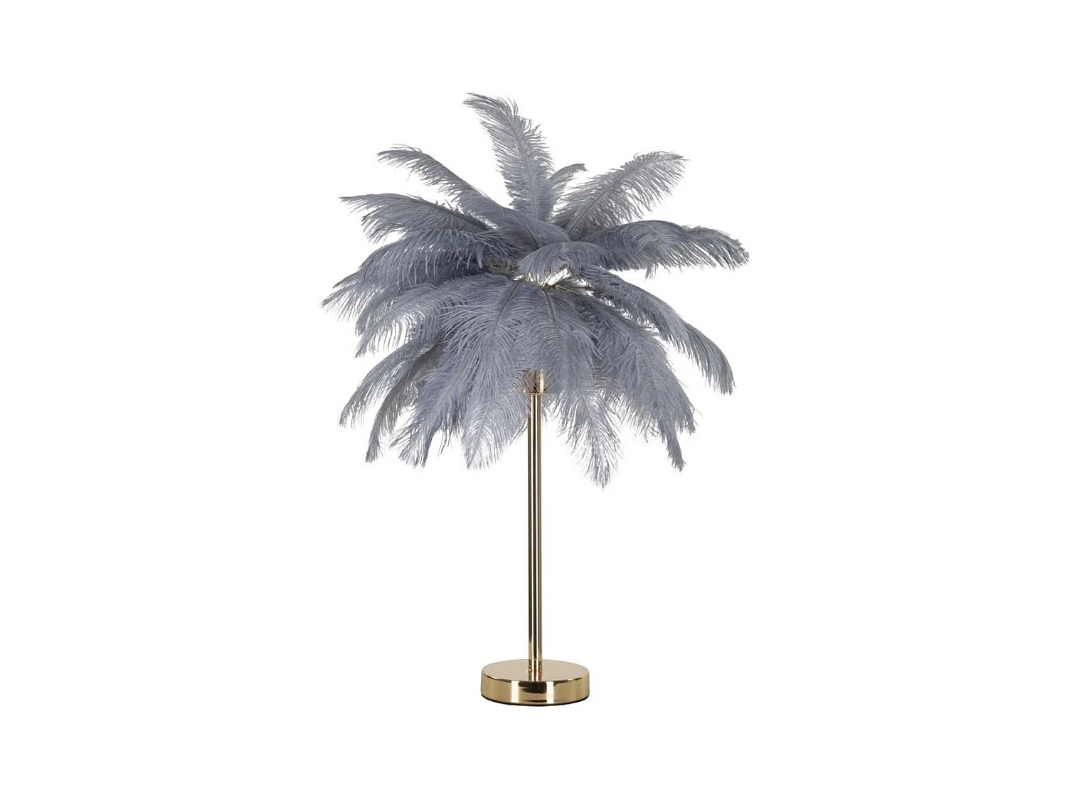 Lampe à Poser Plumes, Gris, 40x40x55 cm, Epikasa