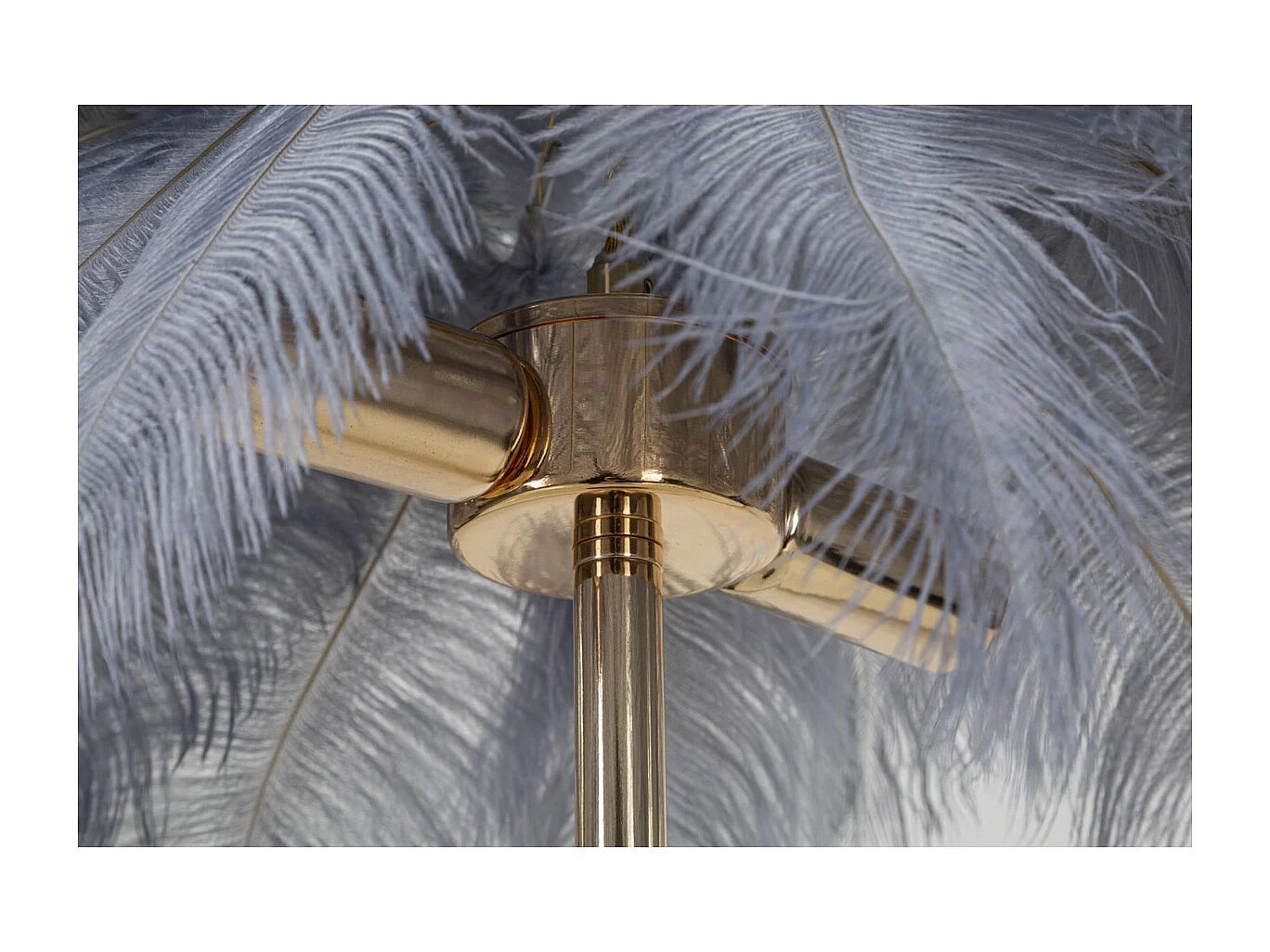 Lampa Stołowa Pióra, Szary, 40x40x55 cm, Seven Design