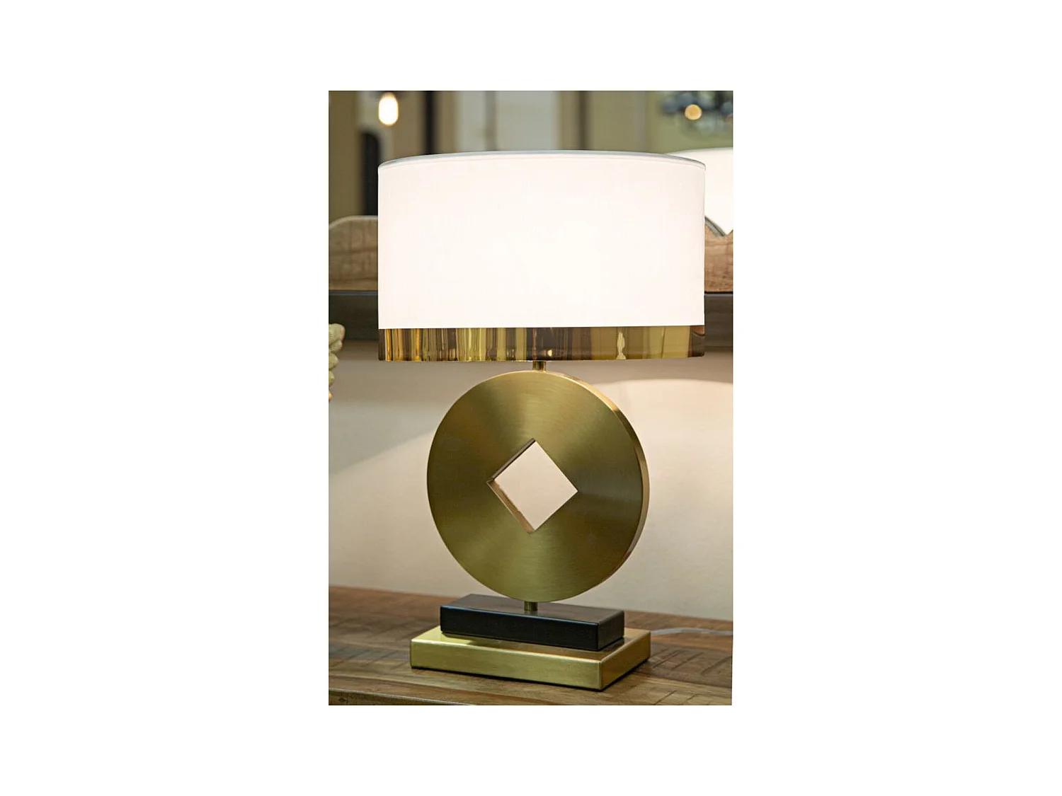 Lampe à Poser MF143, Or, 30x30x53 cm, Epikasa