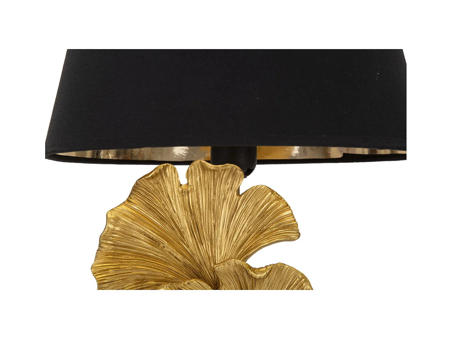 Lampe à Poser Feuille 55, Noir, 30x30x63 cm, Seven Design