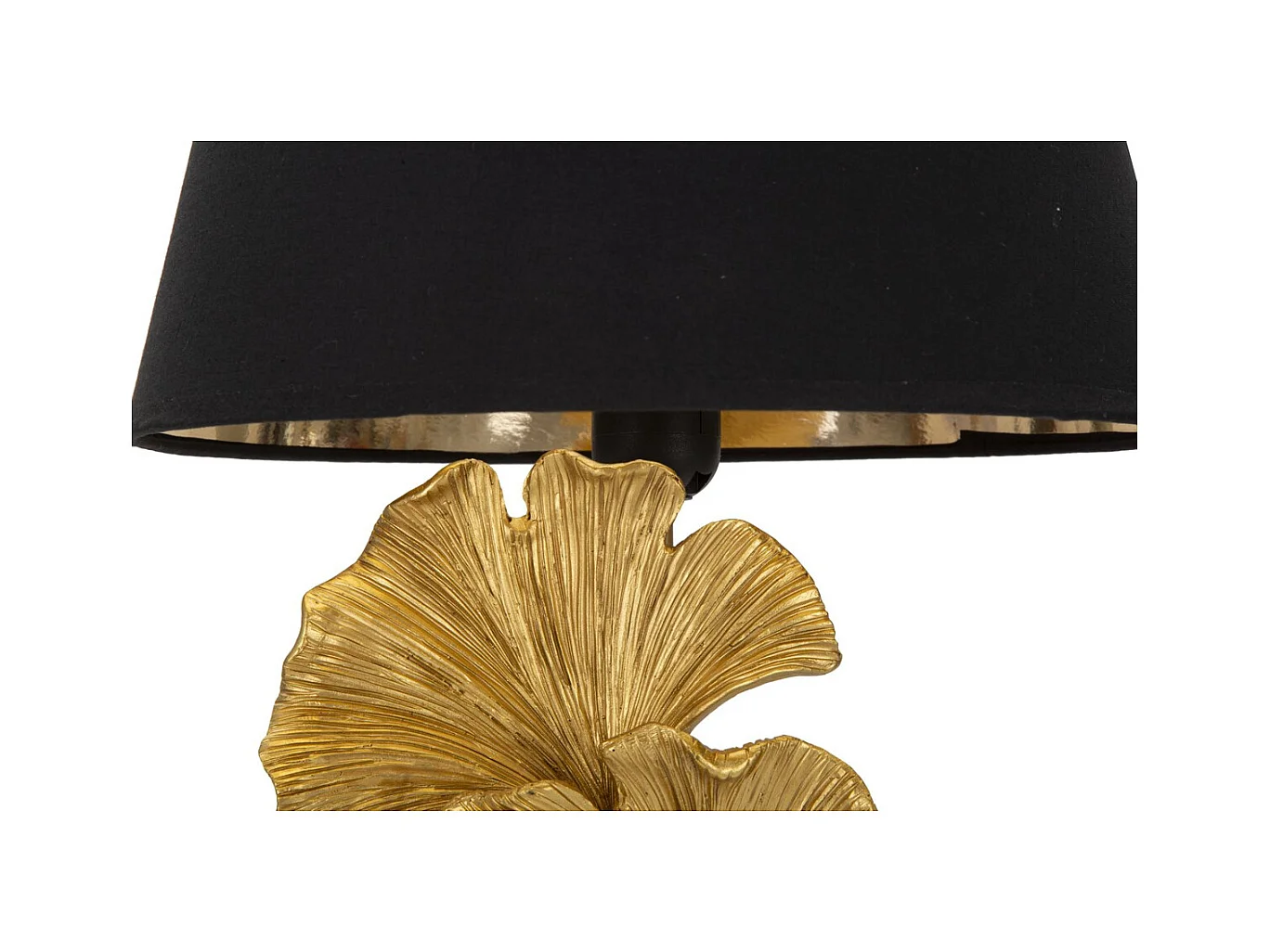 Lampe à Poser Feuille 55, Noir, 30x30x63 cm, Seven Design