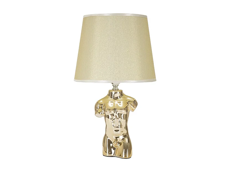 Lampe à Poser Homme, Or, 25x25x42,5 cm, Epikasa