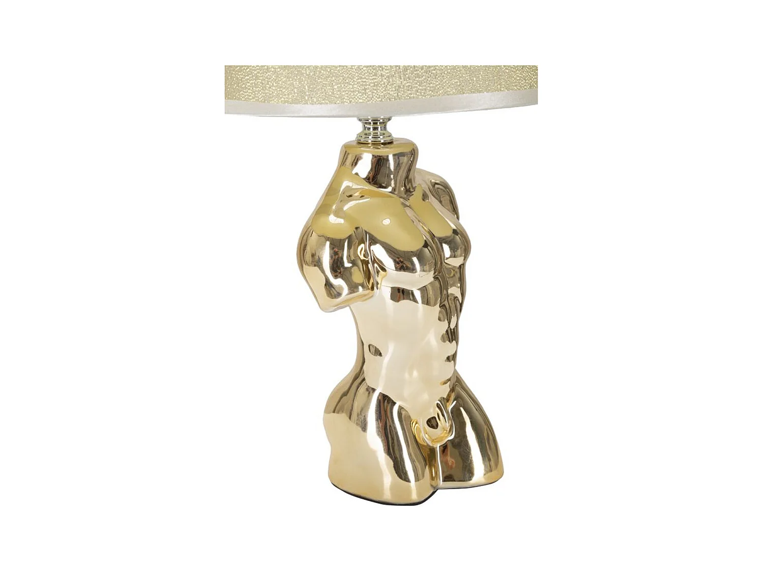 Lámpara de Mesa Hombre, Oro, 25x25x42,5 cm, Epikasa