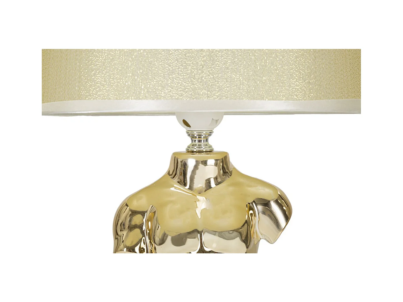 Lámpara de Mesa Hombre, Oro, 25x25x42,5 cm, Epikasa