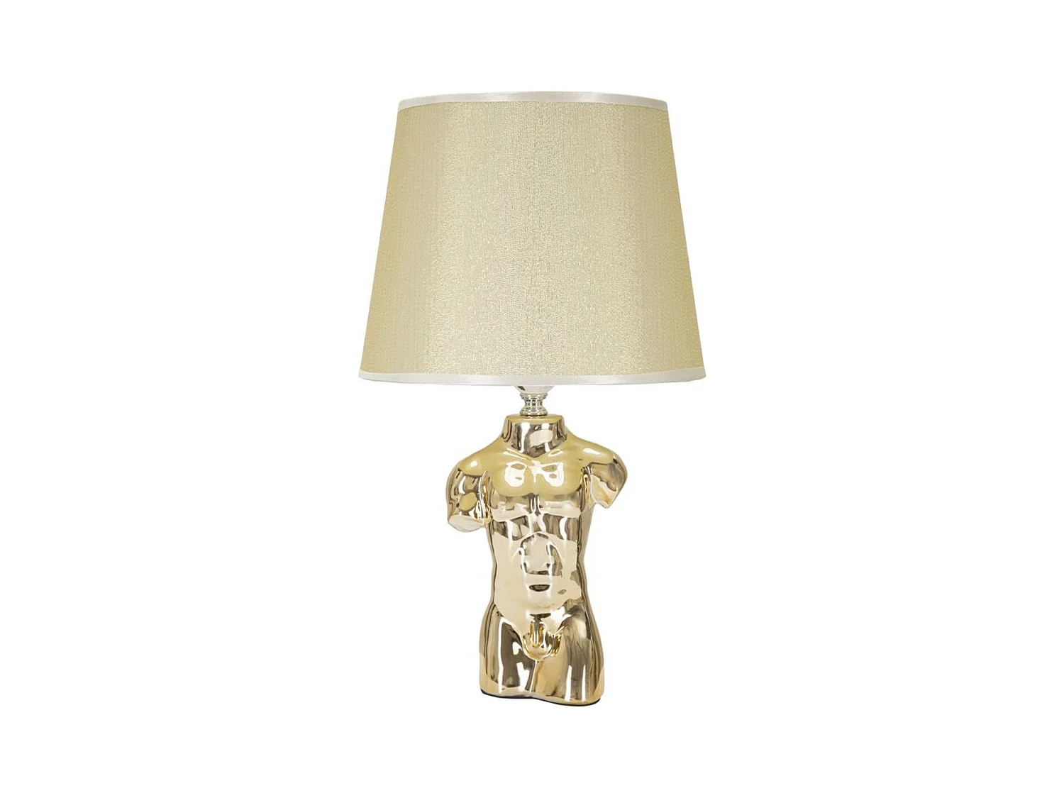 Lampe à Poser Homme, Or, 25x25x42,5 cm, Epikasa