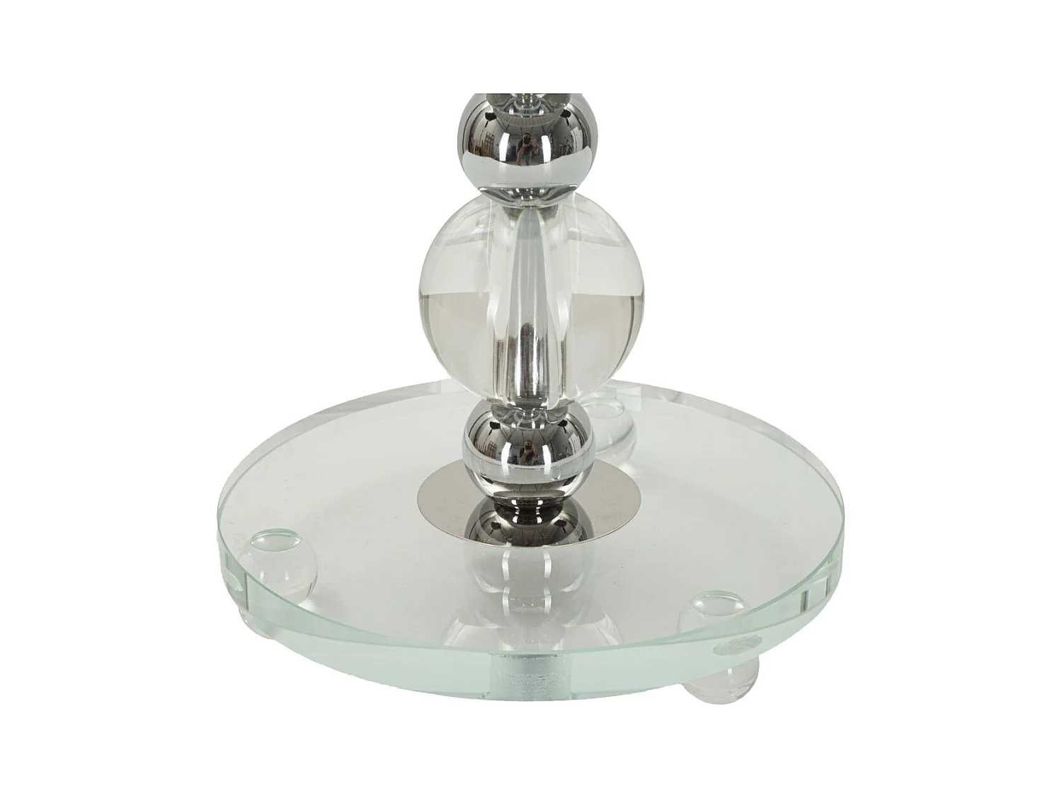 Candeeiro de Mesa MF156, Prata, 30x30x48 cm, Epikasa