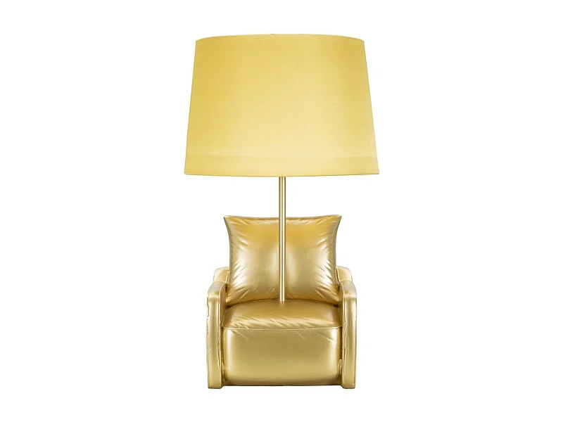 Candeeiro de Mesa Poltrona, Ouro, 26x26x46 cm, Epikasa