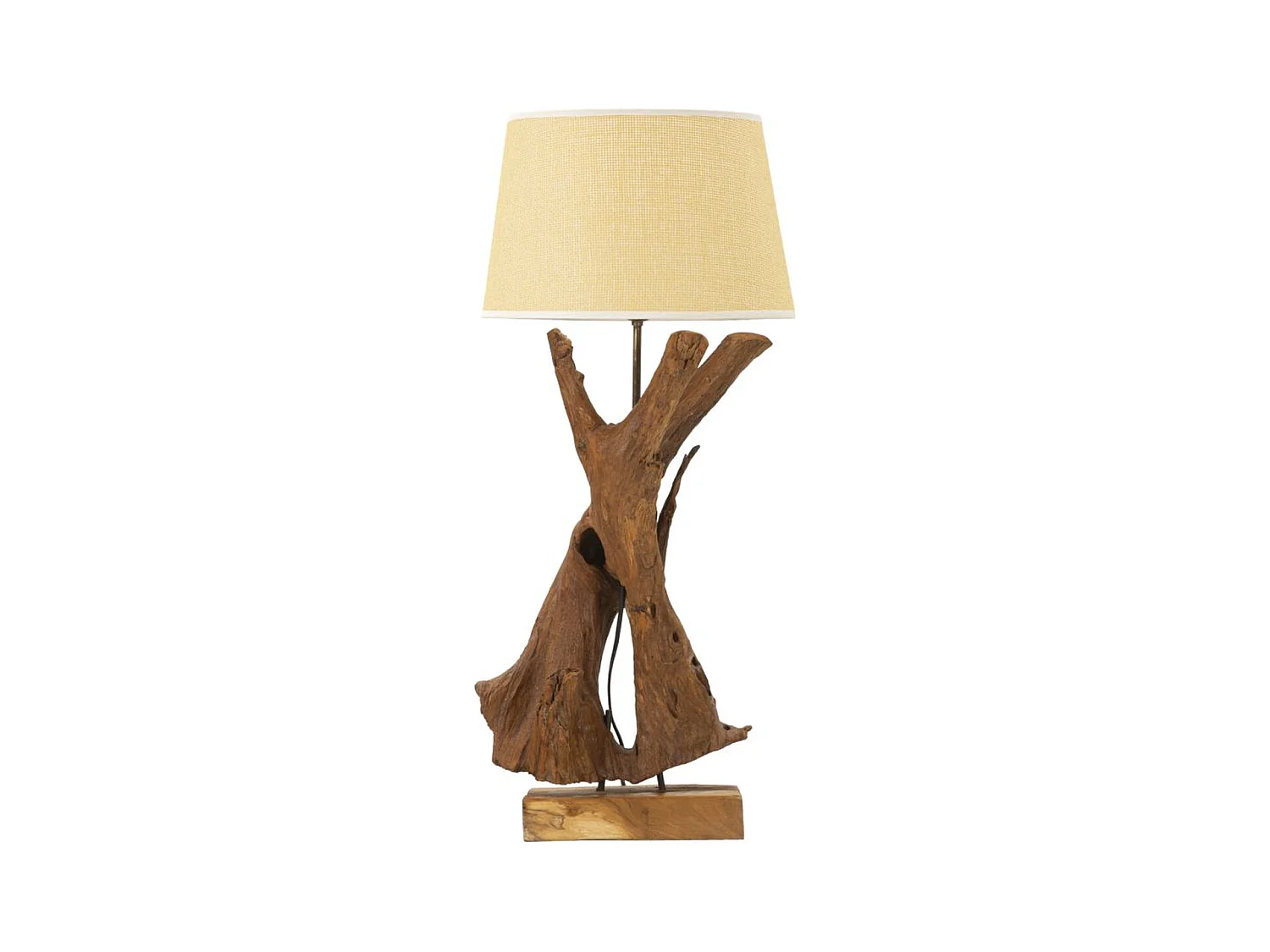 Lampada da Tavolo MF118, Marrone, 35x35x80 cm, Epikasa