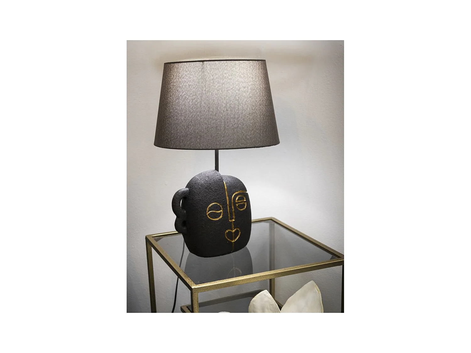 Candeeiro de Mesa MF162, Castanho, 30,5x30,5x46 cm, Epikasa