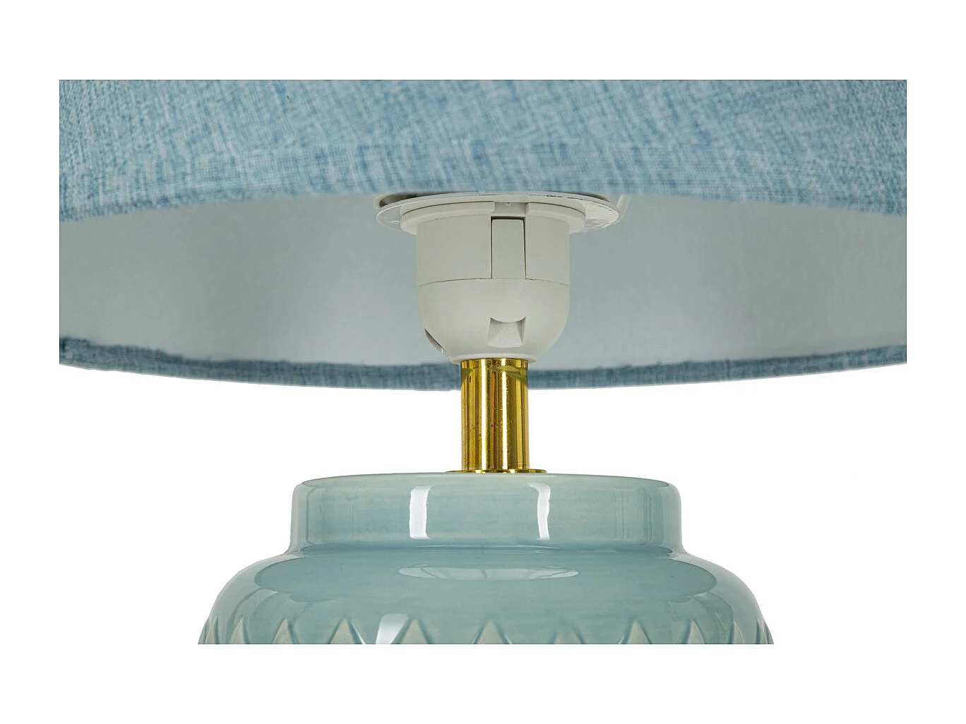 Candeeiro de Mesa MF114, Azul, 28x28x44 cm, Seven Design