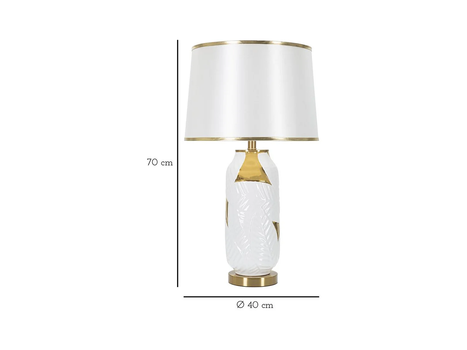 Lampe à Poser MF102, Blanc, 40x40x70 cm, Epikasa