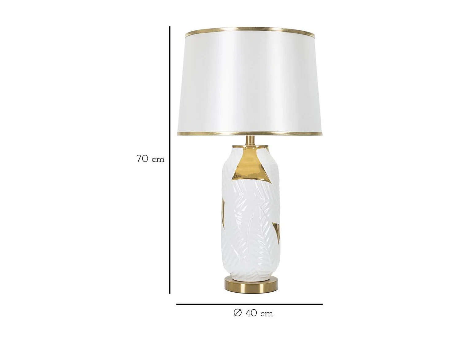 Lampa Stołowa MF102, Biały, 40x40x70 cm, Seven Design