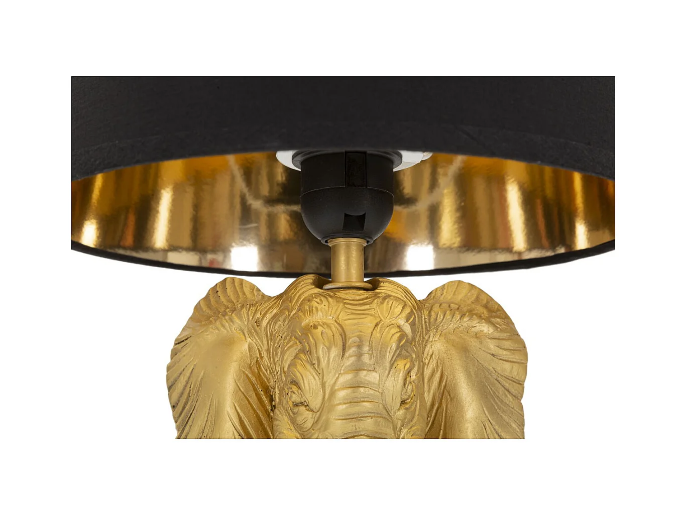 Lampe à Poser Éléphant 1, Noir, 25x25x43 cm, Seven Design