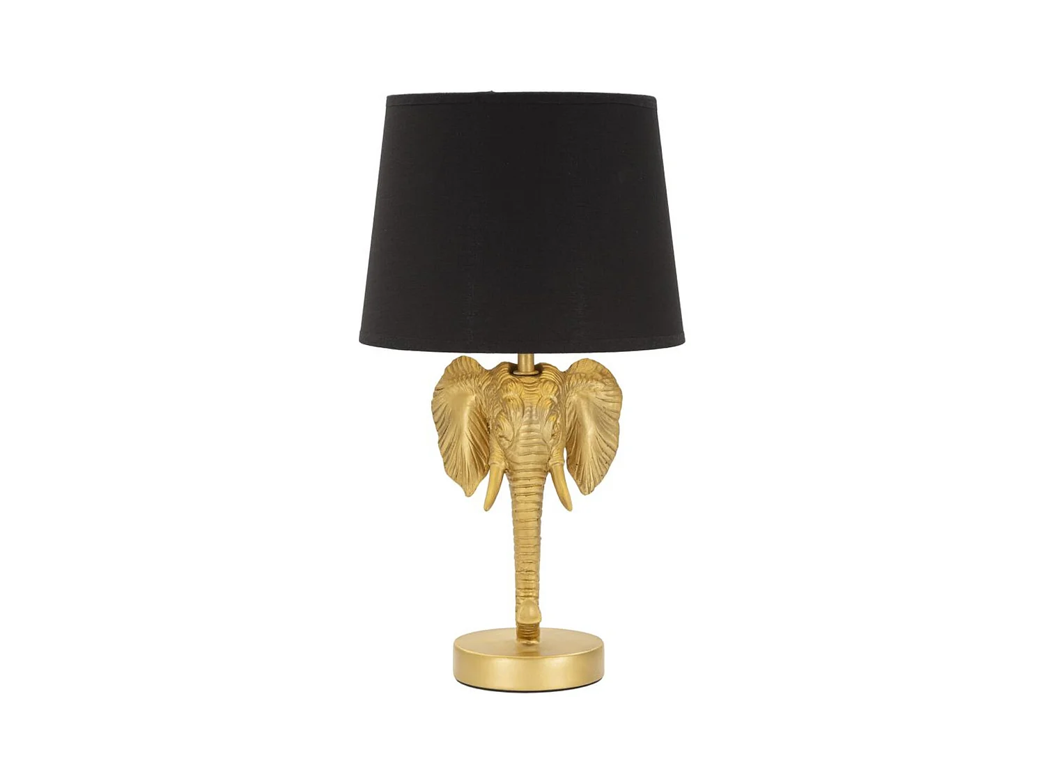 Lampe à Poser Éléphant 1, Noir, 25x25x43 cm, Epikasa