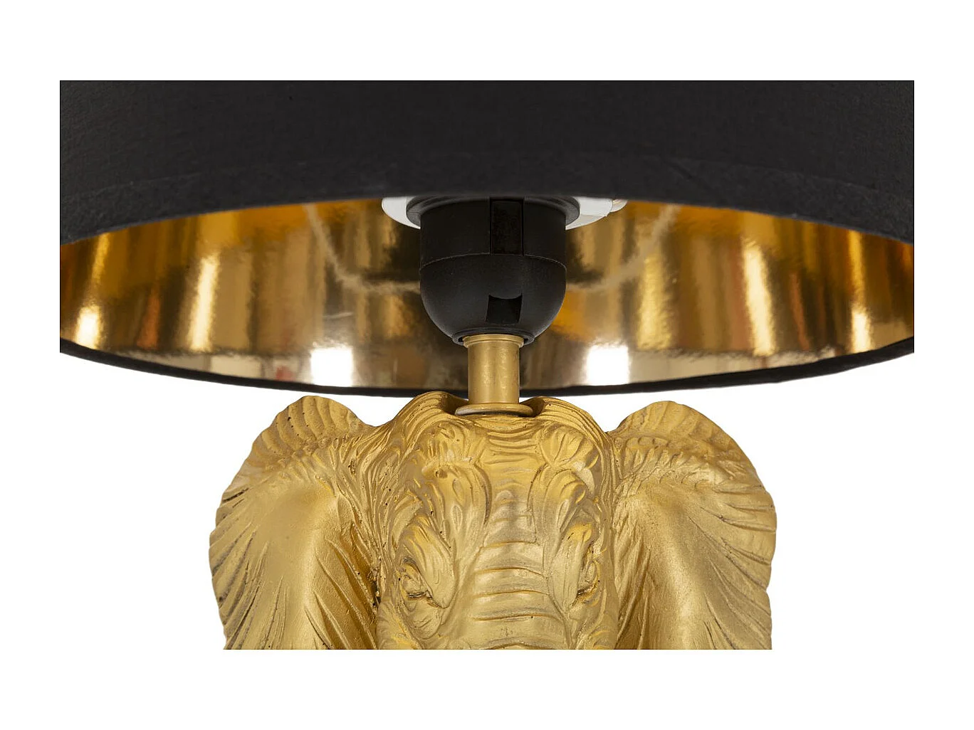 Lampe à Poser Éléphant 1, Noir, 25x25x43 cm, Seven Design