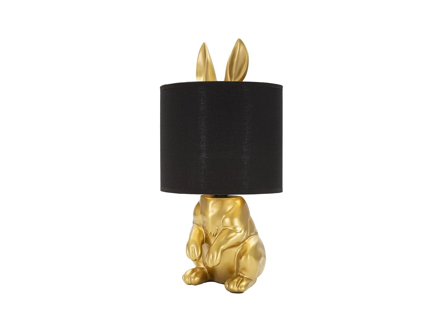 Lampa Stołowa Królik 1, Czarny, 20x20x43 cm, Epikasa