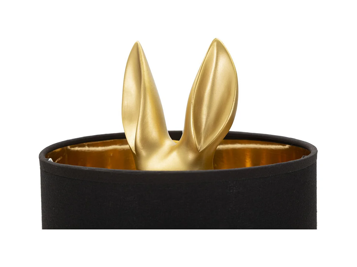 Lampa Stołowa Królik 1, Czarny, 20x20x43 cm, Epikasa