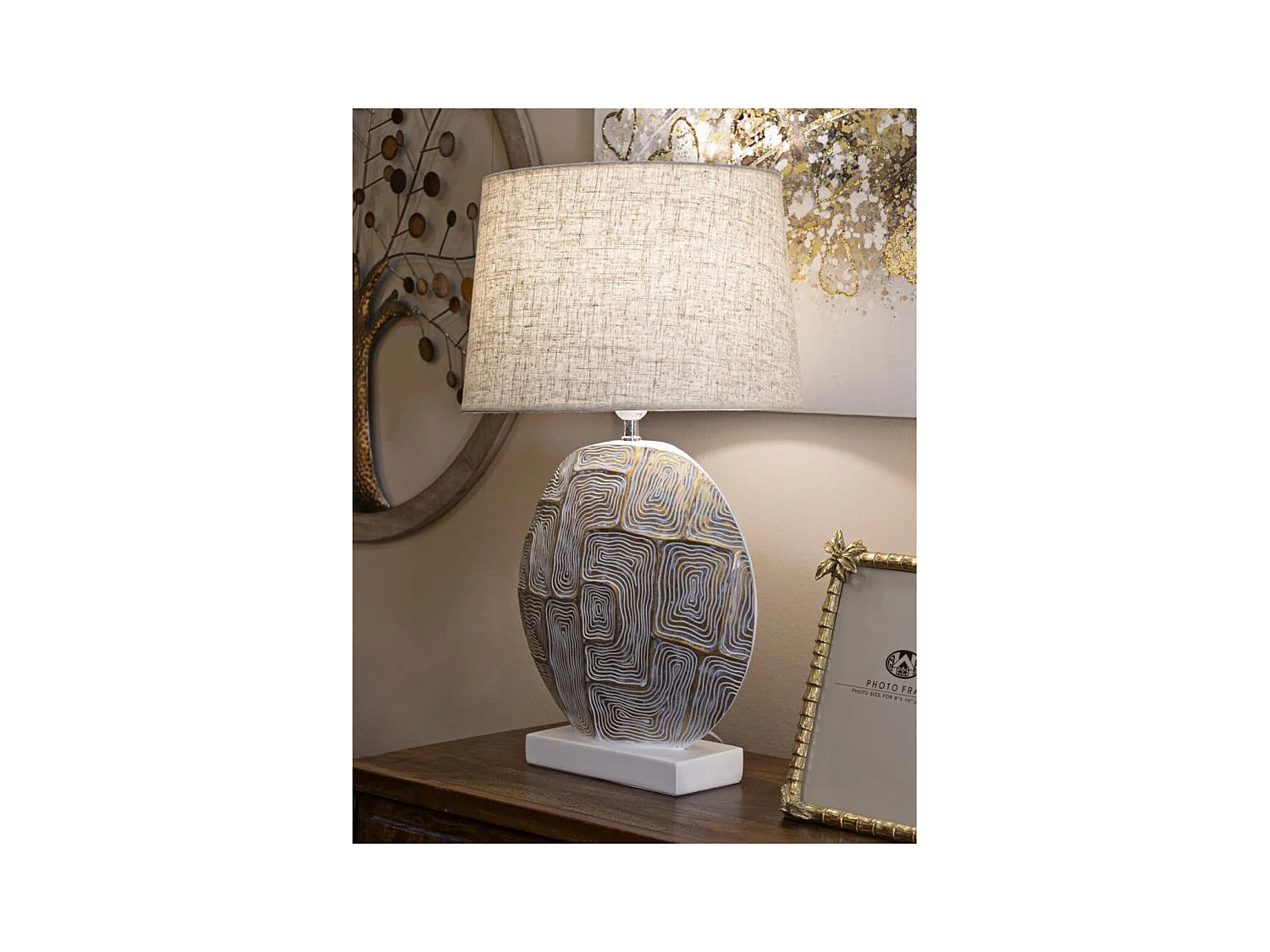 Tafellamp MF165, Beige, 38x38x68 cm, Epikasa