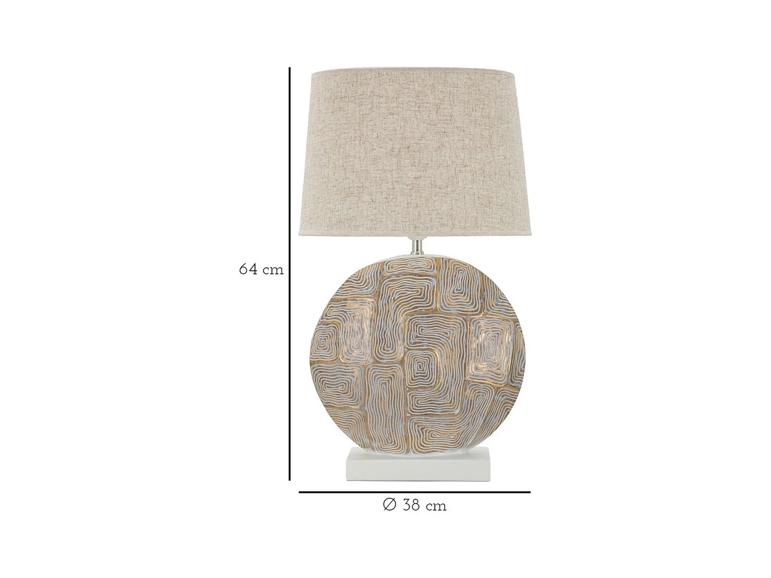 Tafellamp MF165, Beige, 38x38x68 cm, Epikasa